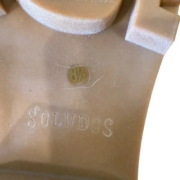 Soludos Womens Black Suede Faux Fur Lug Sole Hiker Boots 8.5 US 39 EU - Picture 10 of 11